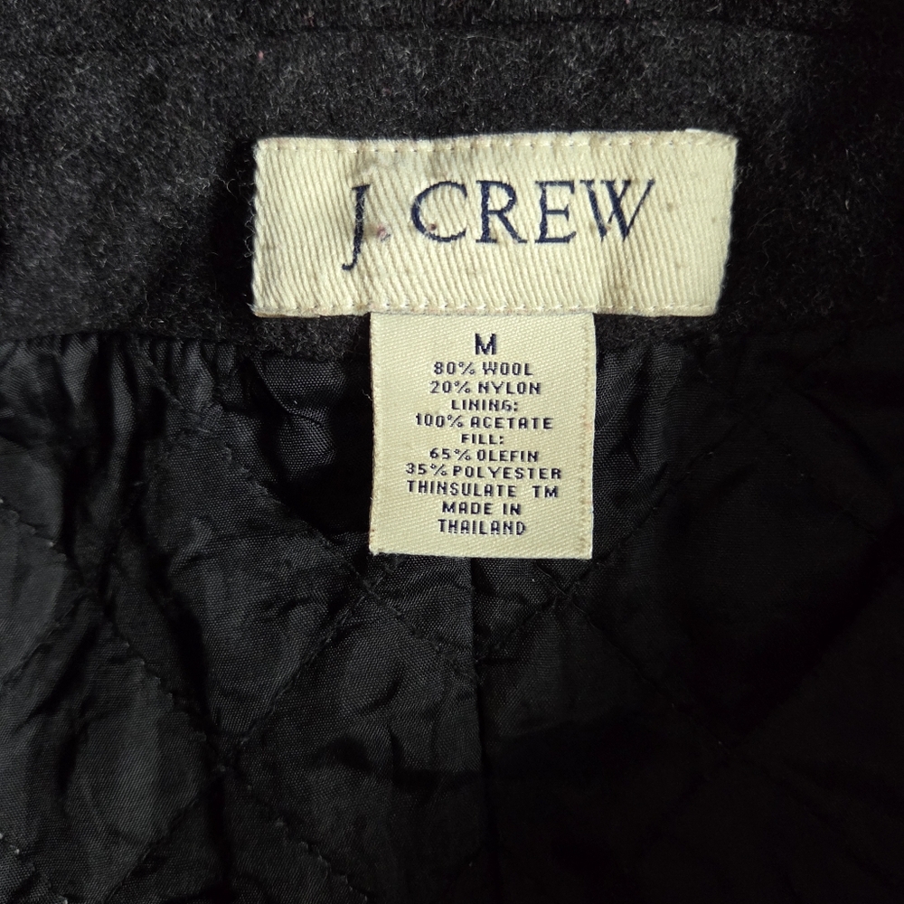 J. Crew Wool Thinsulate Lined Jacket Shacket Blac… - image 5